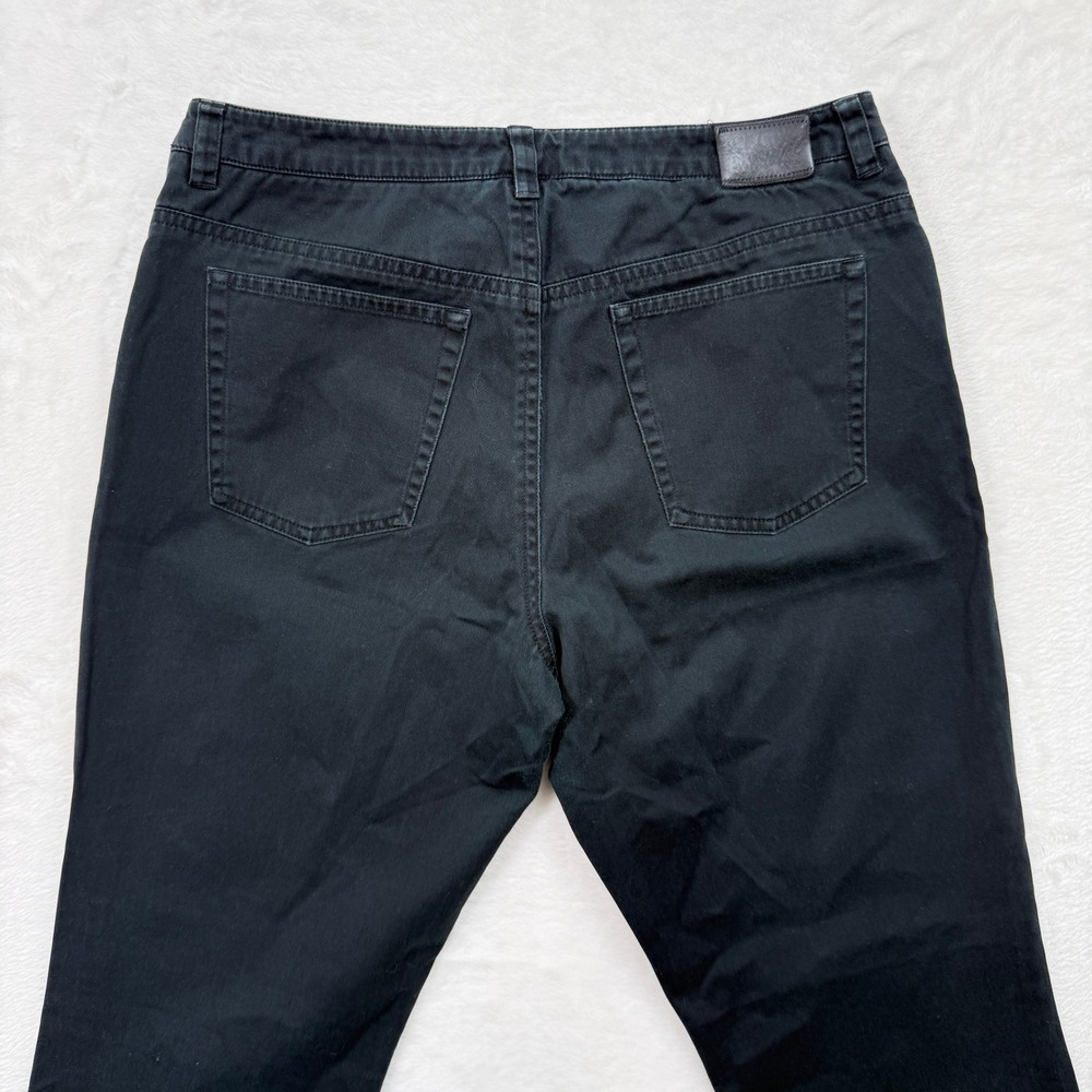 Ralph Lauren Pants Womens 6 Black Cotton Twill Flare Mid Rise 5-Pocket Trousers - Picture 10 of 12